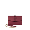 ESIN AKAN MIDI MARYLEBONE, BURGUNDY CLUTCH BAG