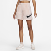 Nike Sportswear Essential Women's High-rise Woven Shorts In Atmosphere,black
