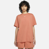 Nike Sportswear Essentials Women's T-shirt In Madder Root,white