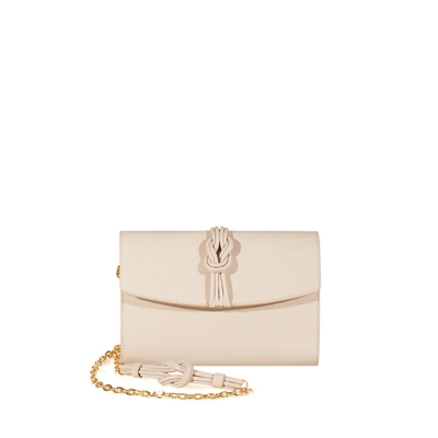 Esin Akan Midi Marylebone, Vanilla Clutch Bag In Beige