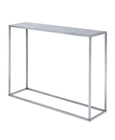 Convenience Concepts Gold Coast Console Table In Silver-tone