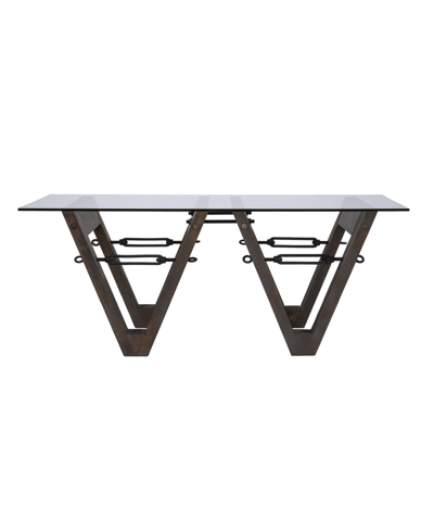 Southern Enterprises Garto Reclaimed Wood Cocktail Table In Brown And Black Finish