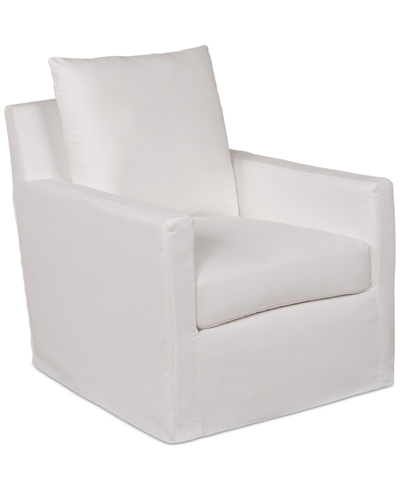 Furniture Brenalee Fabric Swivel Glider Slipcover In Peyton Pearl