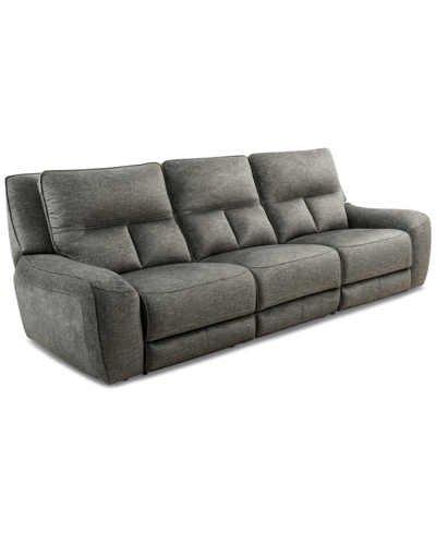 Furniture Closeout! Terrine 3-pc. Fabric Sofa With 2 Power Motion Recliners, Created For Macy's In Alton Gull