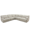 FURNITURE SEBASTON 5-PC. FABRIC SECTIONAL WITH 3 POWER MOTION RECLINERS, CREATED FOR MACY'S