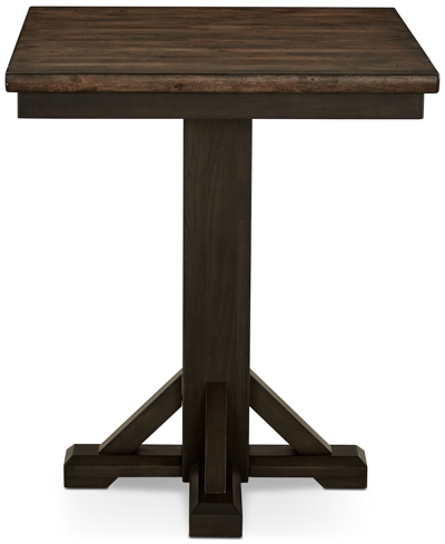 Furniture Peighton 42" Height Pub Table In Rubbed Black And Washed Brown