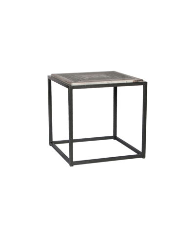 Moe's Home Collection Winslow Marble Side Table In Dark Grey