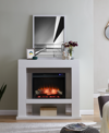SOUTHERN ENTERPRISES LIAFO STAINLESS STEEL ELECTRIC FIREPLACE