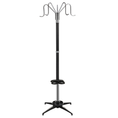 Happimess Ethan Coat Rack In Black And Chrome