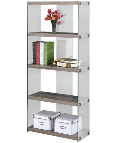 Monarch Specialties 60" H Bookcase In Taupe