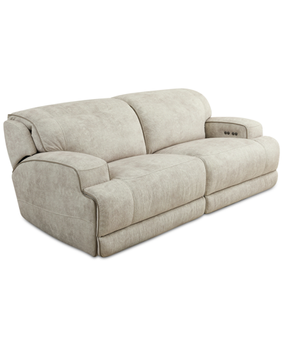 Furniture Sebaston 2-pc. Fabric Sofa With 2 Power Motion Recliners, Created For Macy's In Highlander Stucco