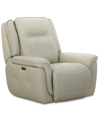 FURNITURE LENARDO 42" LEATHER POWER RECLINER, CREATED FOR MACY'S