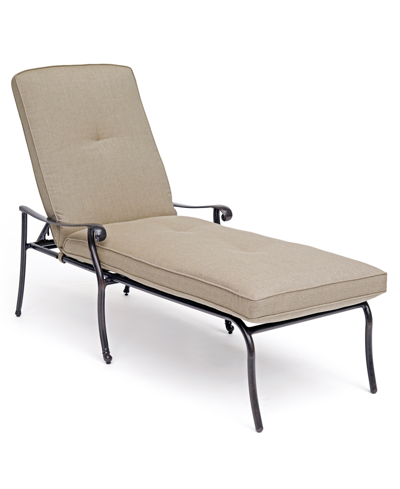 Agio Closeout! Chateau Aluminum Outdoor Chaise Lounge, Created For Macy's In Outdura Storm Steel
