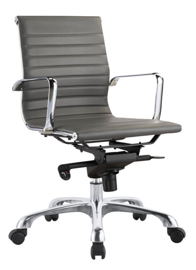 Moe's Home Collection Omega Office Chair Low Back Gray
