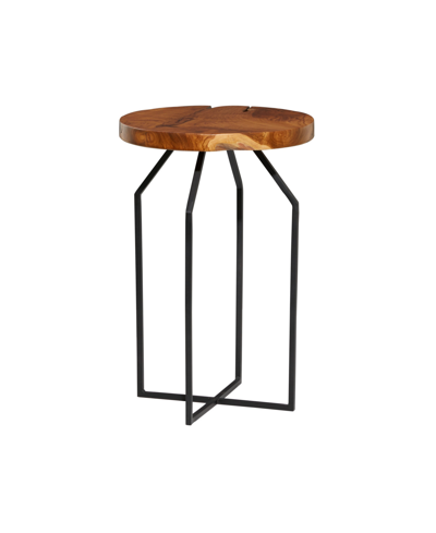 Rosemary Lane Teak Wood Contemporary Accent Table In Brown