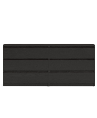 Tvilum Scottsdale 6 Drawer Double Dresser In Black
