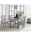 MACY'S CLOSEOUT! MAX MEADOWS LAMINATE 5-PC DINING SET (RECTANGULAR TRESTLE TABLE + 4 SIDE CHAIRS)