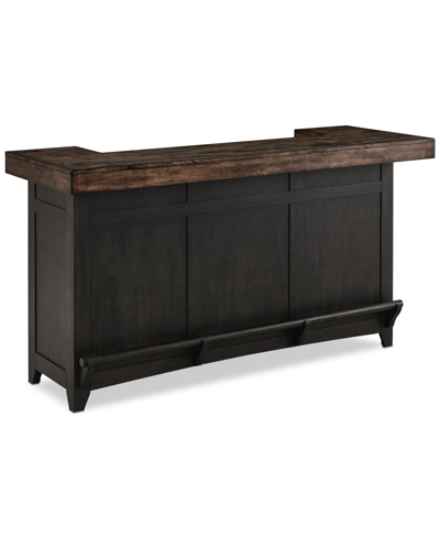 Furniture Peighton Bar Table In Rubbed Black And Washed Brown