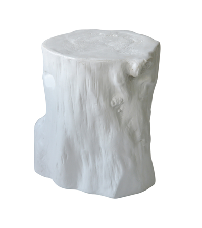 Moe's Home Collection Log Stool Antique White In Gray