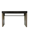 Southern Enterprises Hardin Writing Desk In Black And Natural Finish