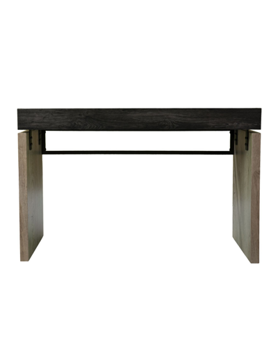 Southern Enterprises Hardin Writing Desk In Black And Natural Finish