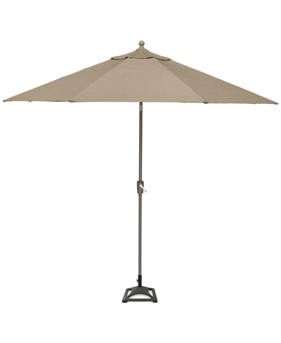Agio Wayland Outdoor 9' Auto-tilt Umbrella And Base, Created For Macy's In Outdura Remy Pebble