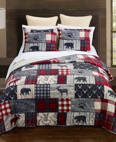 American Heritage Textiles Timber Quilt 3 Piece Set, Queen In Multi