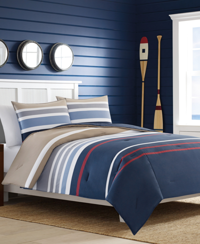 Nautica Bradford Twin Comforter Set Bedding In Navy