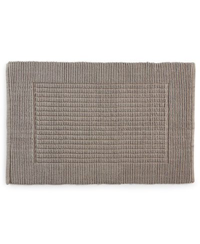 Hotel Collection Striped Woven Bath Rug, 22" X 36", Created For Macy's Bedding In Pearl Grey