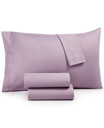 Sanders Microfiber 4 Pc. Sheet Set, Full, Created For Macy's Bedding In Light Purple