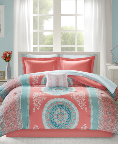 Intelligent Design Loretta 7-pc. Twin Xl Comforter Set Bedding In Coral