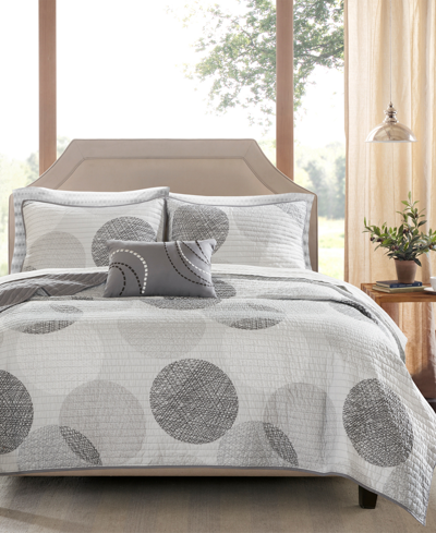 Madison Park Essentials Knowles 8-pc. Quilt Set, King In Grey