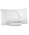 Charter Club 1.5" Stripe Extra Deep Pocket 550 Thread Count 100% Cotton 4-pc. Sheet Set, California King, Exclusi In White