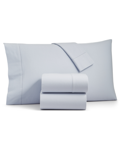 Charter Club Sleep Luxe Solid Cotton Flannel 4-pc. Sheet Set, Full, Created For Macy's In Pool
