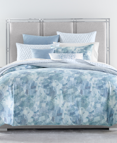 Hotel Collection Dimensional 3-pc. Comforter Set, Full/queen, Exclusively At Macy's In Blue