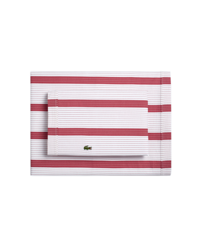 Lacoste Home Archive Sheet Set, Full In Baroque Rose