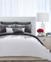 Vince Camuto Home Vince Camuto Lyon Full/queen 3 Piece Comforter Set In Grey And White