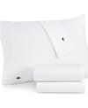 LACOSTE HOME SOLID COTTON PERCALE SHEET SET, CALIFORNIA KING