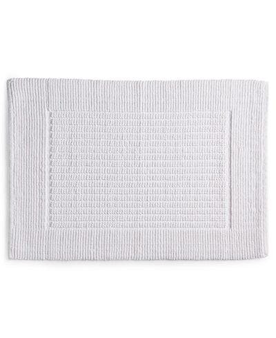 Hotel Collection Striped Woven Bath Rug, 22" X 36", Created For Macy's Bedding In White Lily