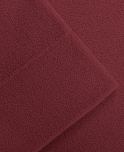 Sleep Philosophy Micro-fleece 4-pc. Sheet Set, California King In Red