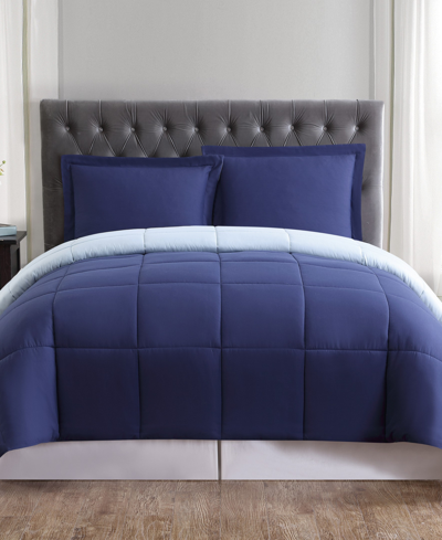 Truly Soft Everyday Reversible Twin Xl 2-pc. Comforter Set Bedding In Navy And Light Blue