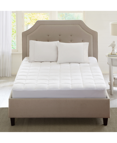 Sleep Philosophy Highline Quilted 3m Scotchgard King Microfiber Mattress Pad In White