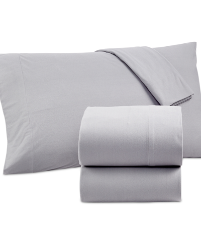 Shavel Micro Flannel Solid Queen 4-pc Sheet Set In Greystone