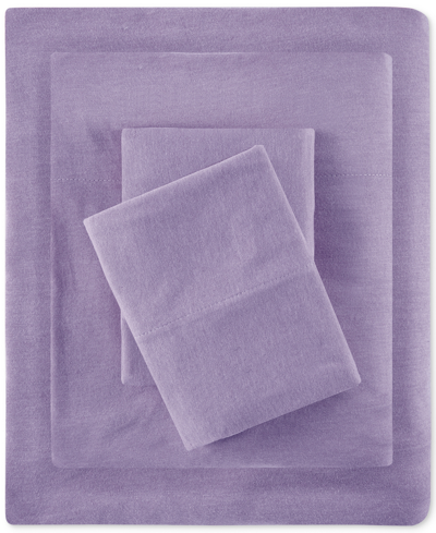 Intelligent Design 3-pc. Jersey-knit Twin Xl Sheet Set Bedding In Purple