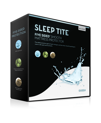 Malouf Sleep Tite 5-sided King Mattress Protector In White