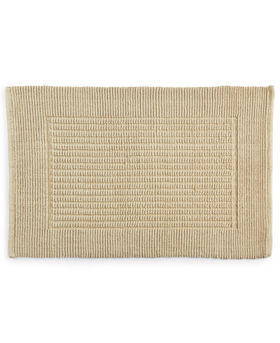 Hotel Collection Striped Woven Bath Rug, 22" X 36", Created For Macy's Bedding In Blanched Almond