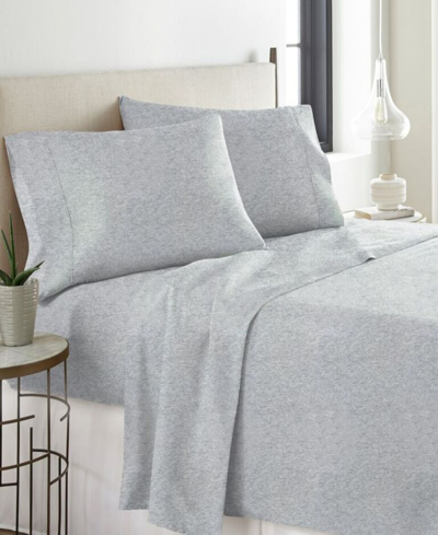 Pointehaven Heavy Weight Cotton Flannel Twin Sheet Set Bedding In Heather Gr
