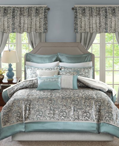 Madison Park Essentials Eleni 24-pc. King Room In A Bag Bedding In Teal