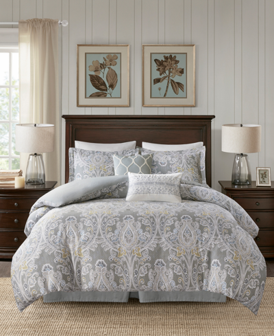 Harbor House Hallie King 5-pc. Duvet Cover Set Bedding In Grey