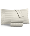 CHARTER CLUB DAMASK 1.5" STRIPE EXTRA DEEP POCKET 550 THREAD COUNT 100% COTTON 4-PC. SHEET SET, QUEEN, CREATED FO